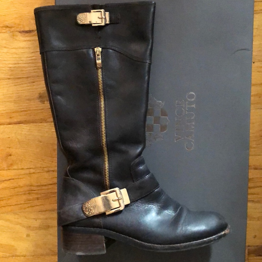 Fudge brownie gentle calf leather boots